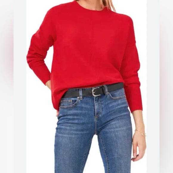 Vince Camuto Red Crewneck Sweater - Picture 1 of 6